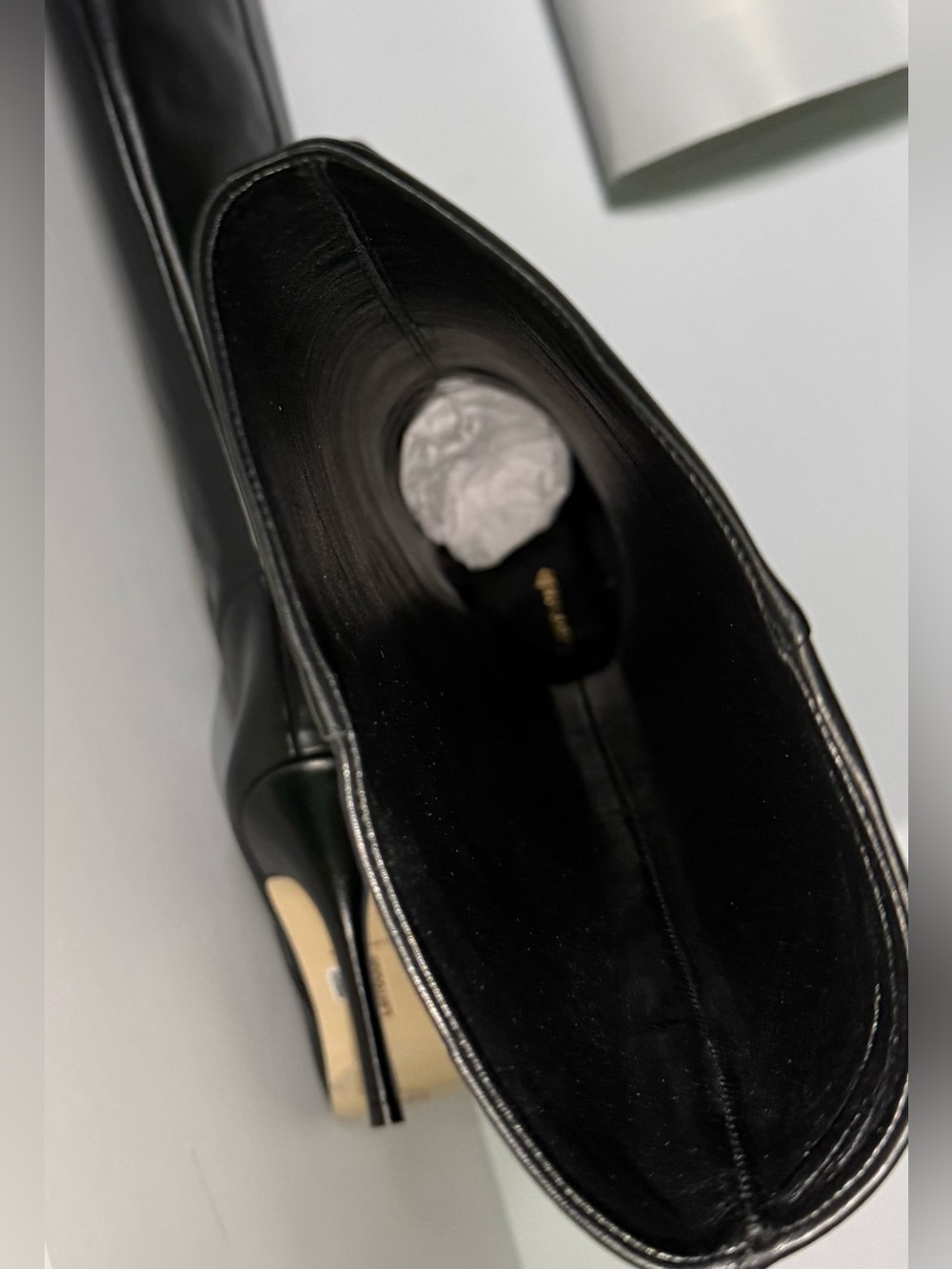 Larroude Carine Boot In Black Leather NWT - Picture 12 of 16